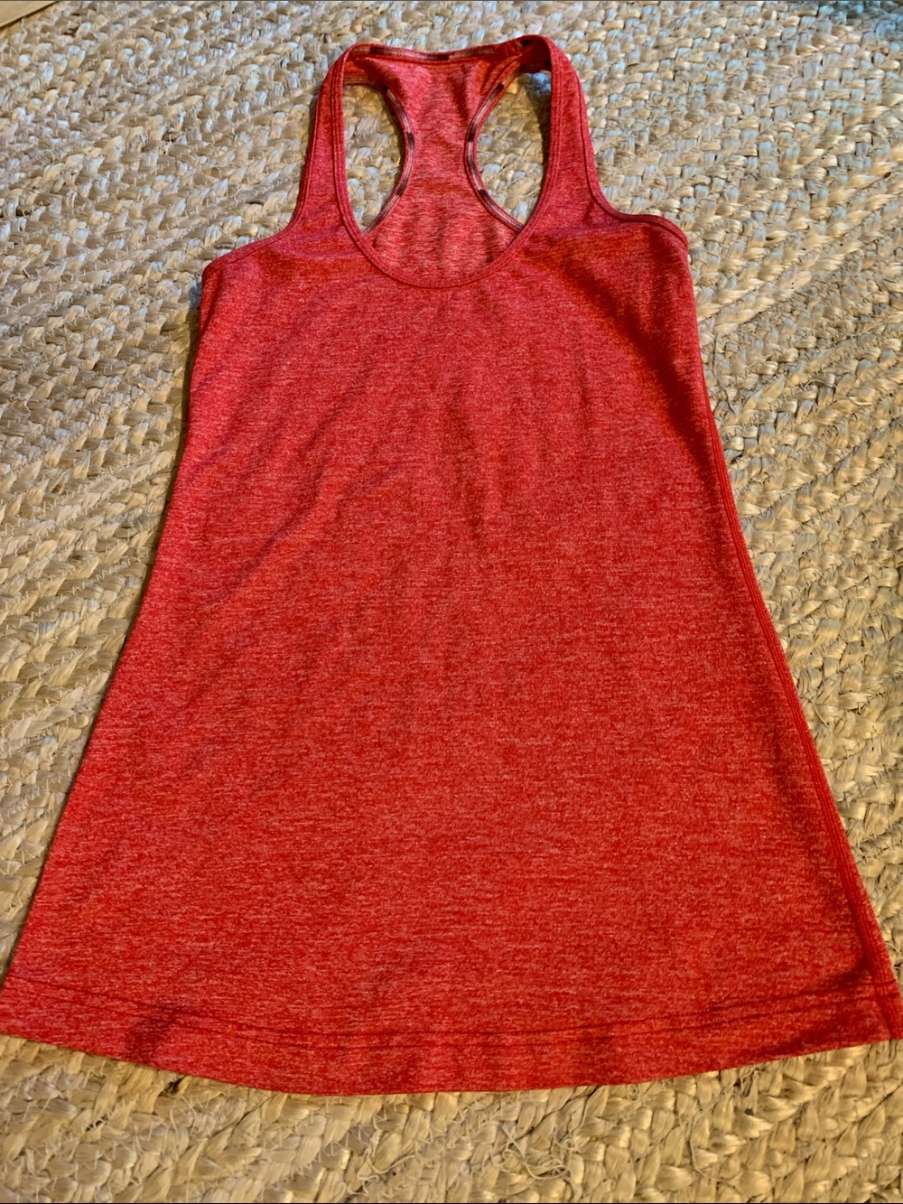 lululemon athletica Red Heathered Cool Racerback Tank Top